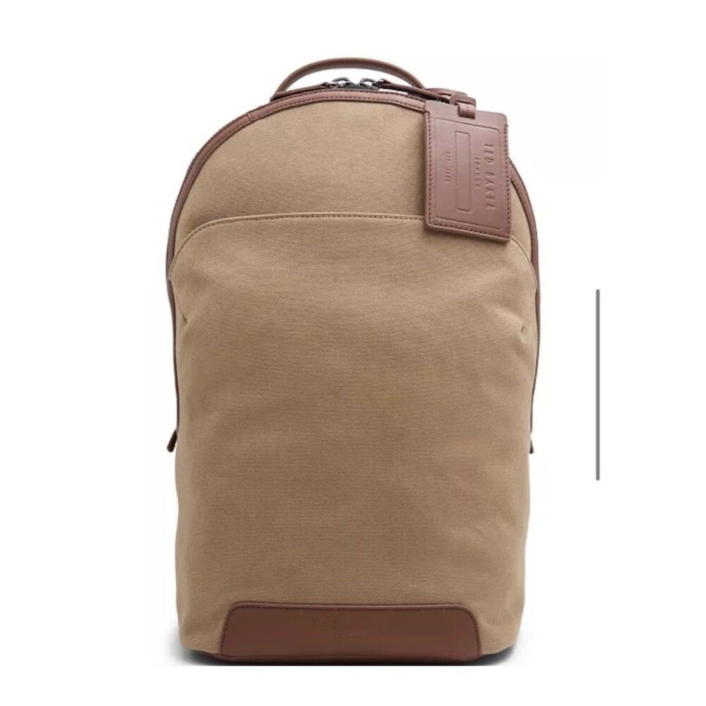 Ted Baker London $295 Xaden Cotton and Leather Backpack NWT
